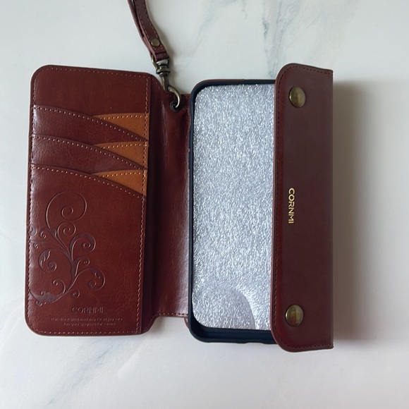 New never used leather iPhone XS Max Wallet case - Picture 2 of 4